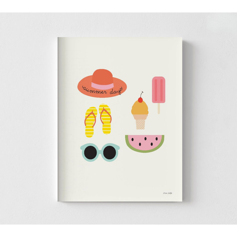 Beach House Kitchen Artwork, Kids Summer Cabin Bedroom Remodel, Hotel Nursery Artwork, Ice-Cream Beach Vibes Poster Print
