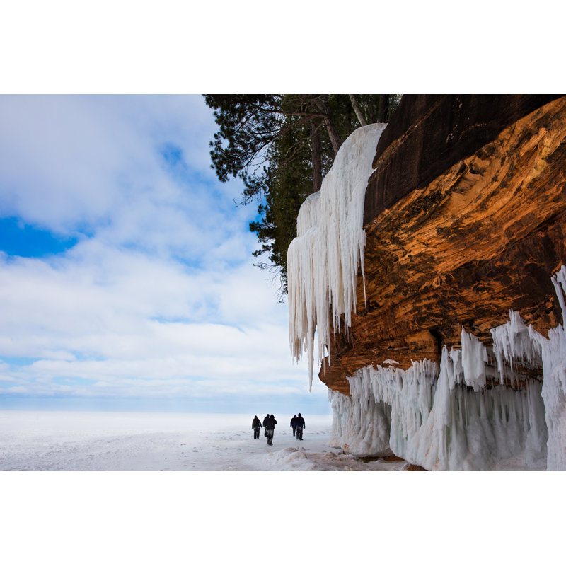 Large Cliff With Icicles by Jim_Pintar - Wrapped Canvas Print, 30cm H x 46cm W