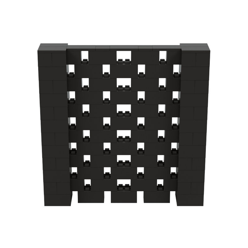 Ensemble mural Everblock, H 72 po x l 72 po x P 12 po, Noir