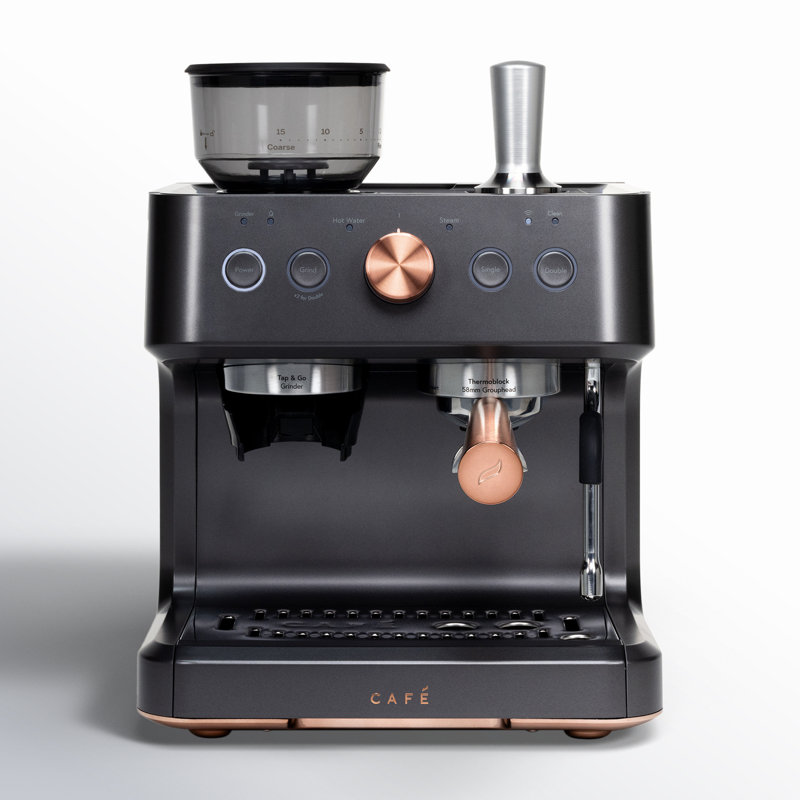 Café Bellissimo Semi-Automatic Espresso Machine, Matte Black