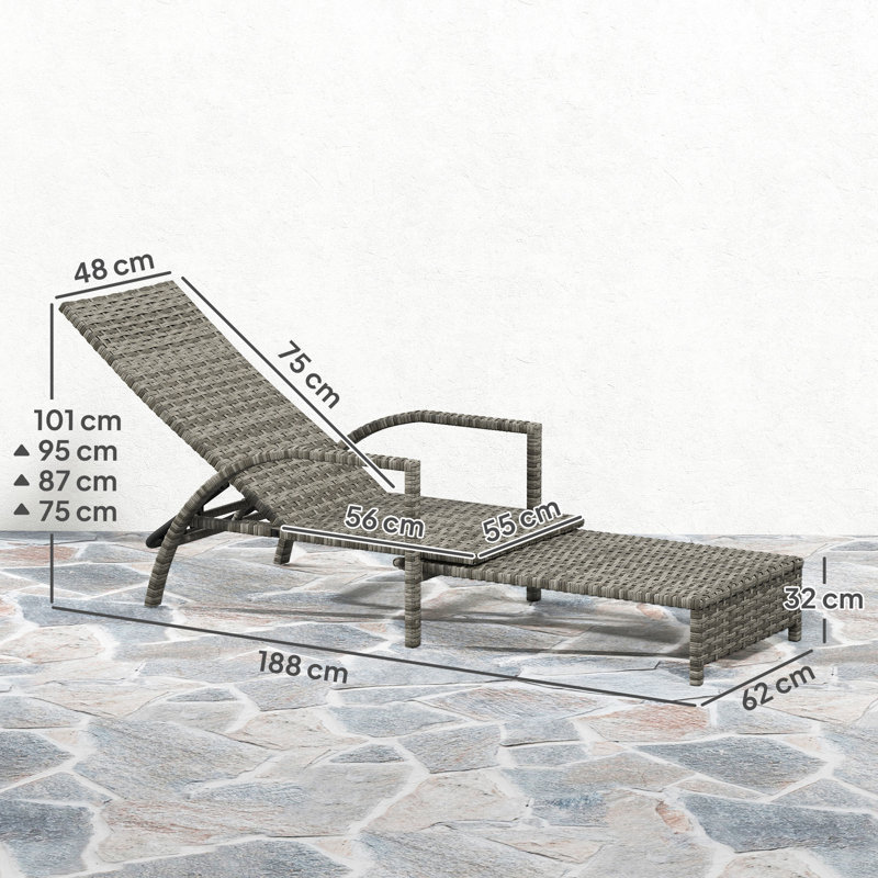 188cm Long Single Chaise