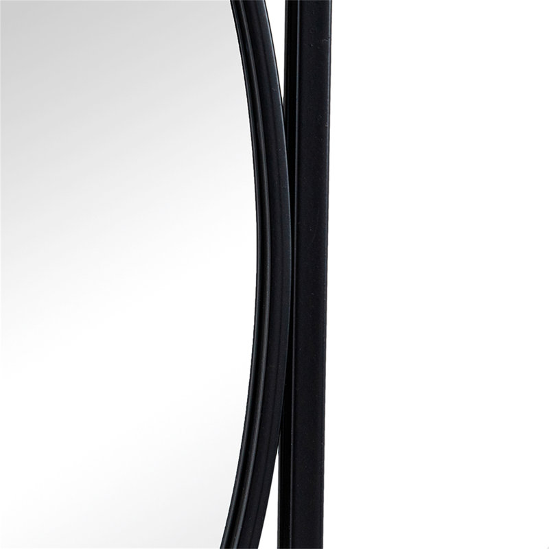 Miroirs muraux rectangulaires 32 "avec cadre noir