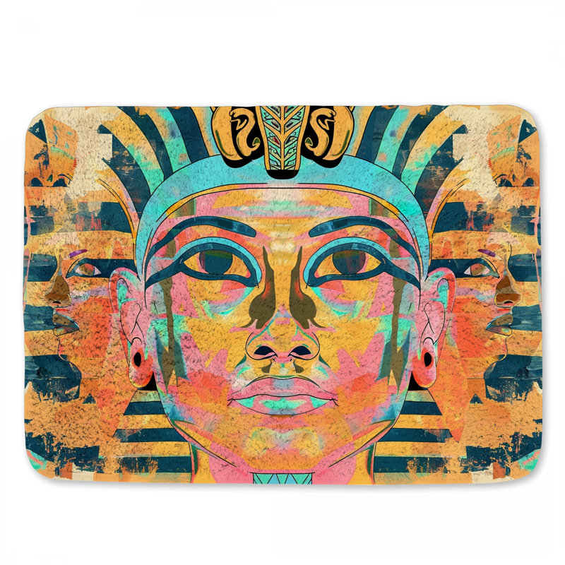 Pharaon tapis de bain décoratif pour salle de bain Hollywood Regency, L 24 po x l 17 po