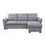 Canapé-lit modulaire en lin gris clair avec méridienne réversible 90,5 po Adriano