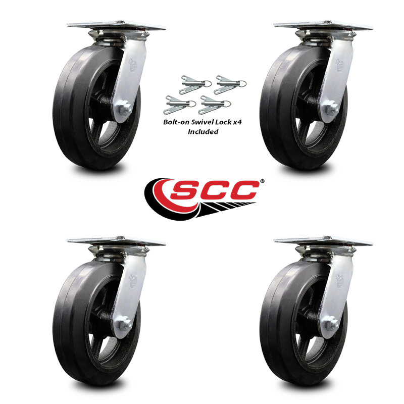 Rubber on Steel Casters