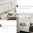 Beauviore Upholstered Platform Bed Frame Wingback Bed & Nightstand&Dresser
