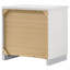 Table de chevet blanche 2 tiroirs ultrabrillante