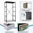 4 Drawer Dresser for Bedroom, Narrow Chest of Drawers, Wooden Top and Study Iron Frame 18"x37.5"-(WxH)
