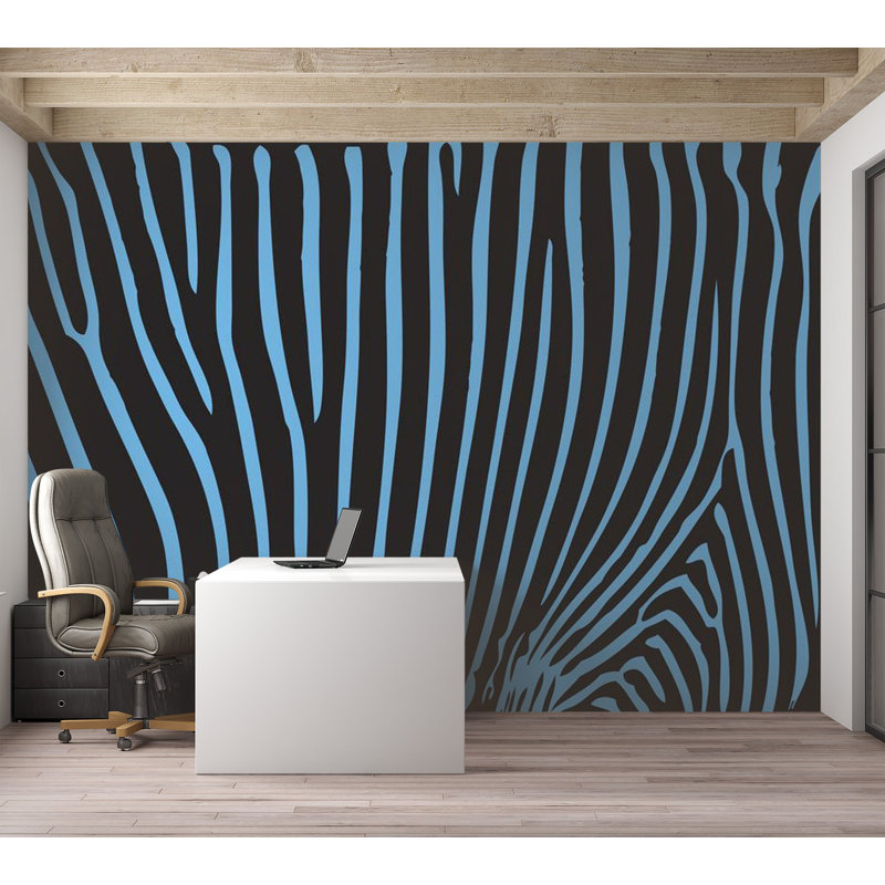 Murale Barthelus, L 121 po x l 157 po, Turquoise