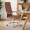 Fauteuil de conférence en cuir synthétique à haut dossier