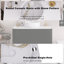 Meuble-lavabo mural de 36 po avec bords arrondis et motif rayÃ©, armoire de rangement avec un tiroir, lavabo rond en cÃ©ramique avec motif pierre-1940583452