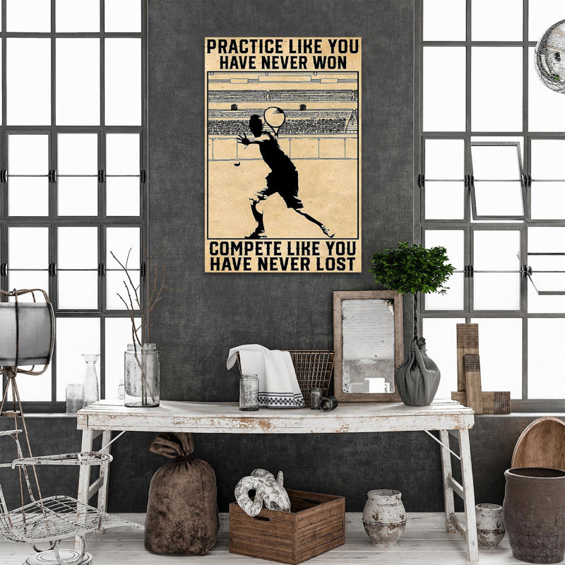 «Tennis pratique Like You Have Never Won», impression sur toile tendue, H 20 po x l 16 po x P 1,25 po