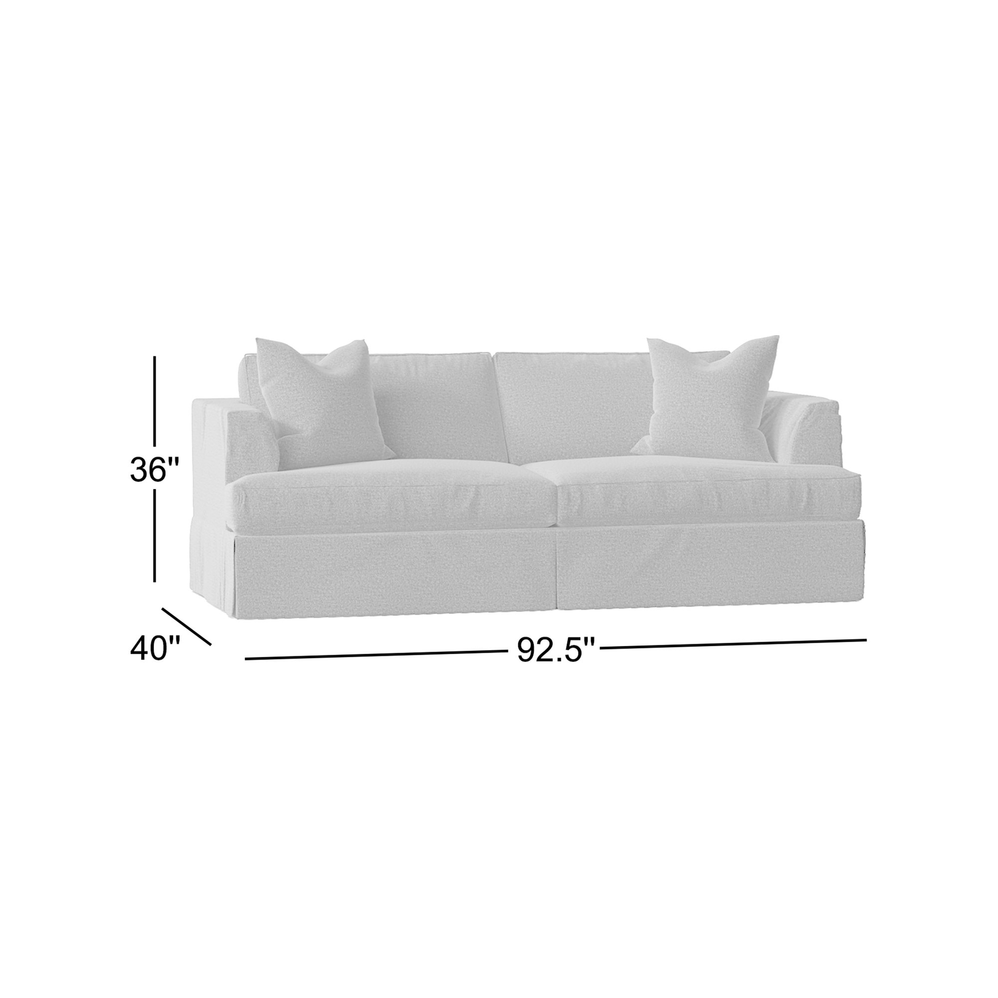Lucia 92.5'' Upholstered Sleeper Sofa, Apollo Pebble Boucle