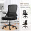 Chaise de bureau XUEGW à dossier haut en maille respirante, hauteur réglable, accoudoirs rabattables, soutien lombaire, noire-758374872