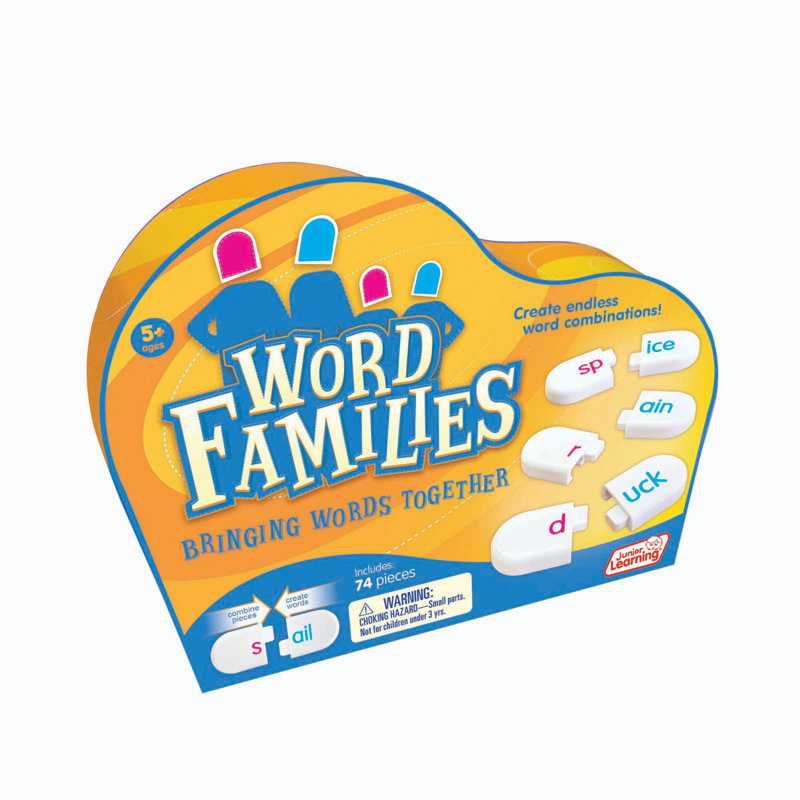 Jeu de blocs de construction de familles de mots rassemblant des mots