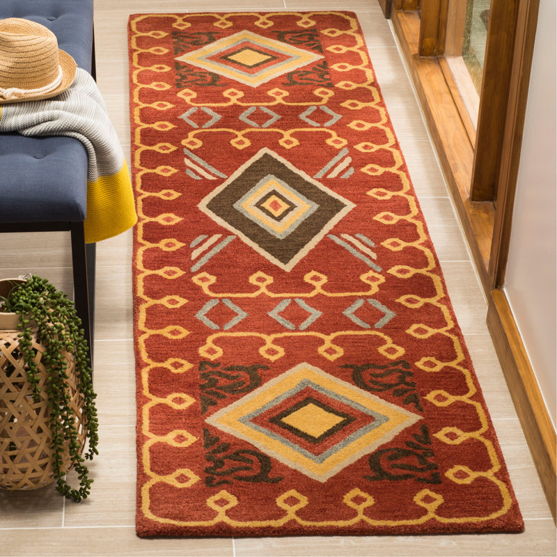 Boyd Hand Tufted Wool Geometric Rug, Runner 2'3" x 8'