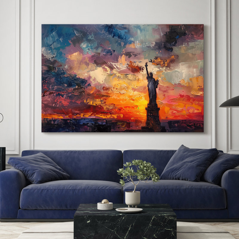 Liberty in Molten, galerie tendue sur toile tendue - prête à être accrochée, 36X48