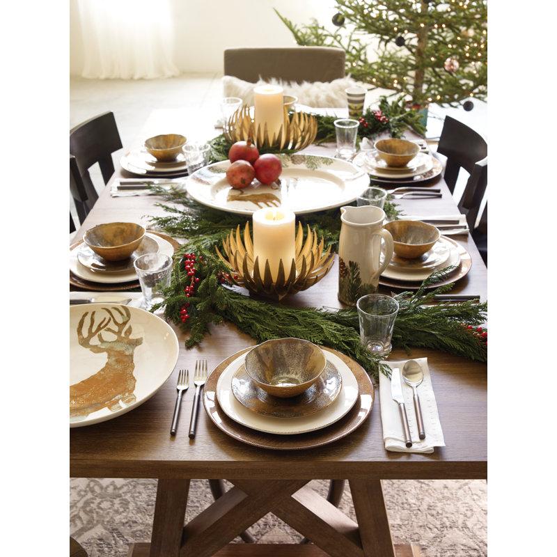 Lastra Handmade Italian Stoneware Dinner Plate, White