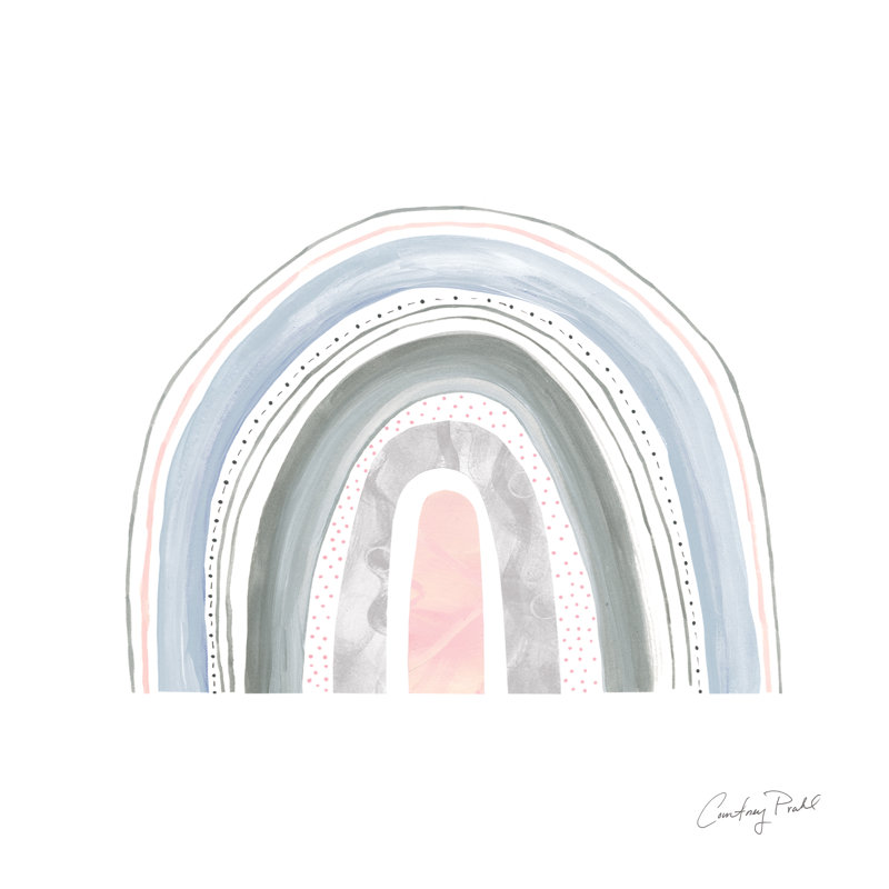 Pastel arc-en-ciel VII sur toile, H 12 po x l 12 po x P 1,25 po, Cadre simple noir, Oui