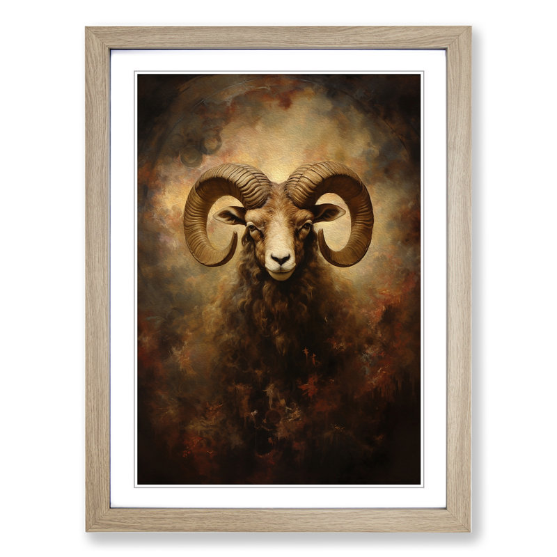 Single Picture Frame Print on Wood, Oak Framed, 46cm H x 34cm W