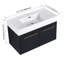 36 Inch Wall-Mounted Bathroom Vanity with Sink, Thick Edged Resin Basin