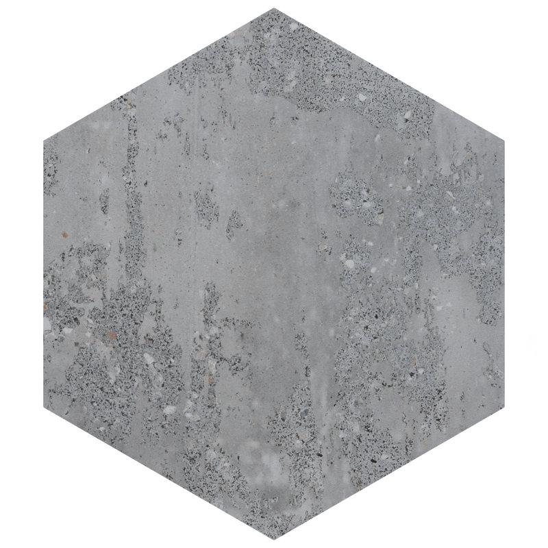 Recycle Hex 8.5" x 10" Porcelain Stone Look Wall & Floor Tile