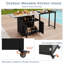 Chariot-grill de 76,2 po pour îlot de cuisine avec surface de travail pliable