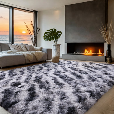 Silk-Cloud Series - Tapis élégant en velours de qualité supérieure, microfibre soyeuse ultra-lisse au toucher, antidérapant et sans poils pour la chambre à coucher