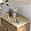 Buffet avec comptoir en bois massif, armoire de rangement de cuisine moderne, armoire à café avec 2 tiroirs, portes et tablette réglable-321707113