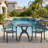 Rustproof Weather Resistant Scratch Proof Heavy Duty 31.5 Inch Cast Aluminum Round Patio Dining Table With Pre Drilled Umbrella Hole And Stable Non Slip Base For Backyard Garden