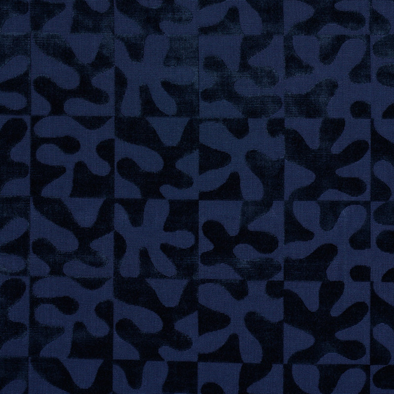 Tissu de velours Modern Dance, Bleu minuit