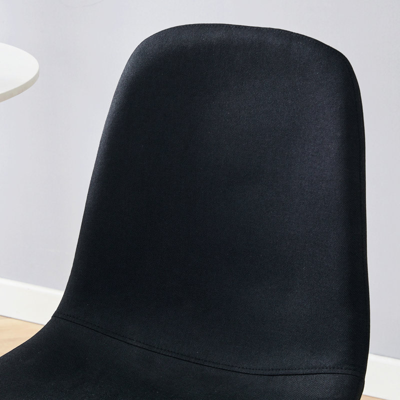 Chaise noire à haute résilience - Pieds en métal pour un confort durable de 4 chaises modernes au look sophistiqué, Noir