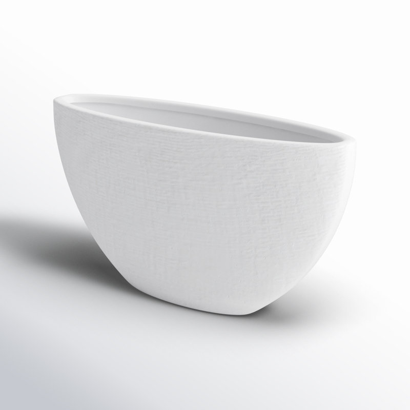 Pot à fleurs Geof, H 5,75 po x l 10,5 po x P 2,5 po, Blanc