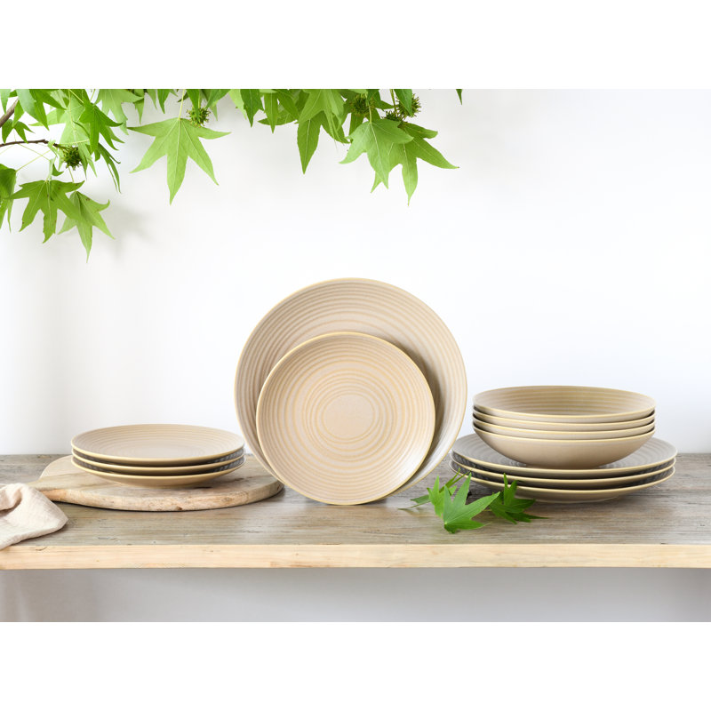 Lava Stone 12 Piece Dinnerware Set - Service for 4