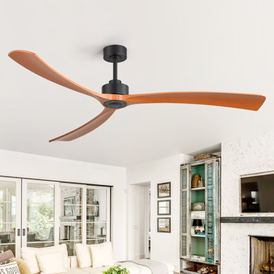 72"3-Blades Farmhouse Ceiling Fan With Remote,Reversible Dc Motor