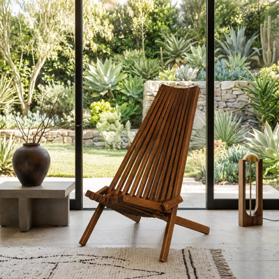 Lashawn Acacia Outdoor Lounge Chair