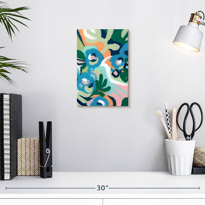 Avery Bright Floral Dance I, H 12 po x l 8 po