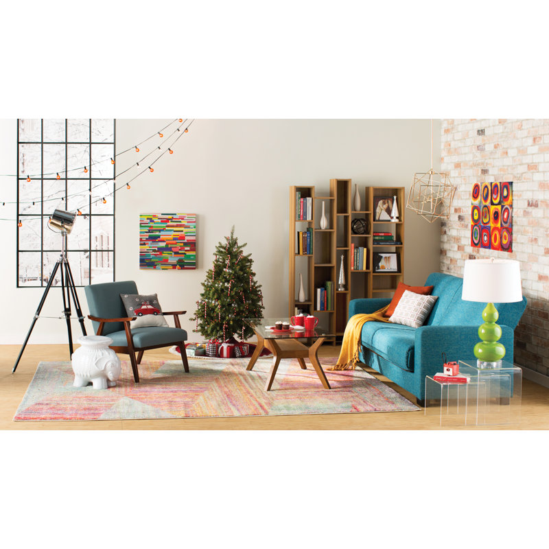 Fauteuil en polyester l 26,5 po Daygen, Polyester mer Klein