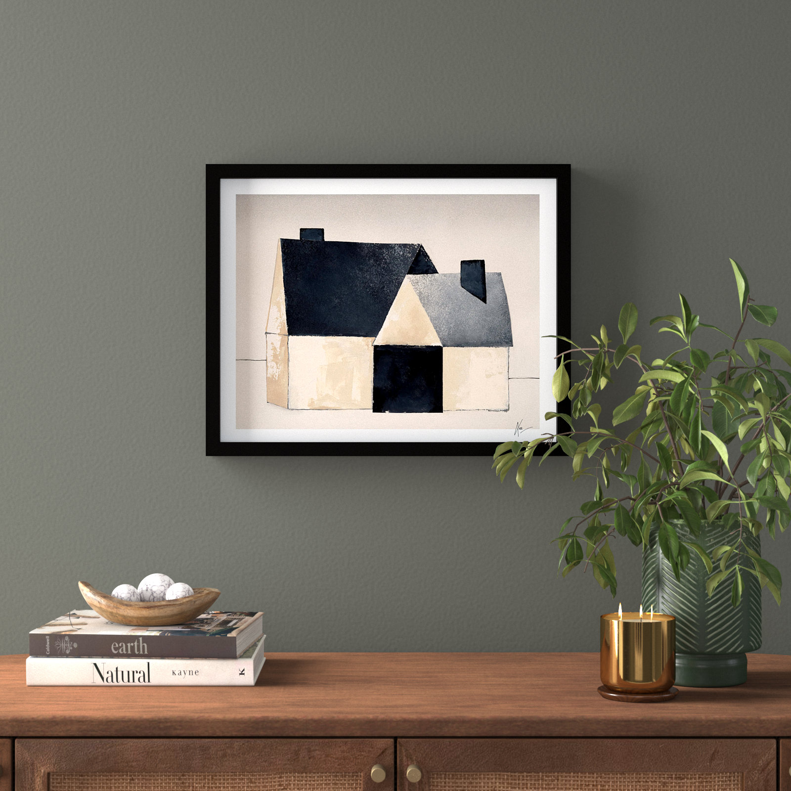 Urban Barn 2 Print by Lee Lessem, 16" H x 20" W x 1.25" D, Black