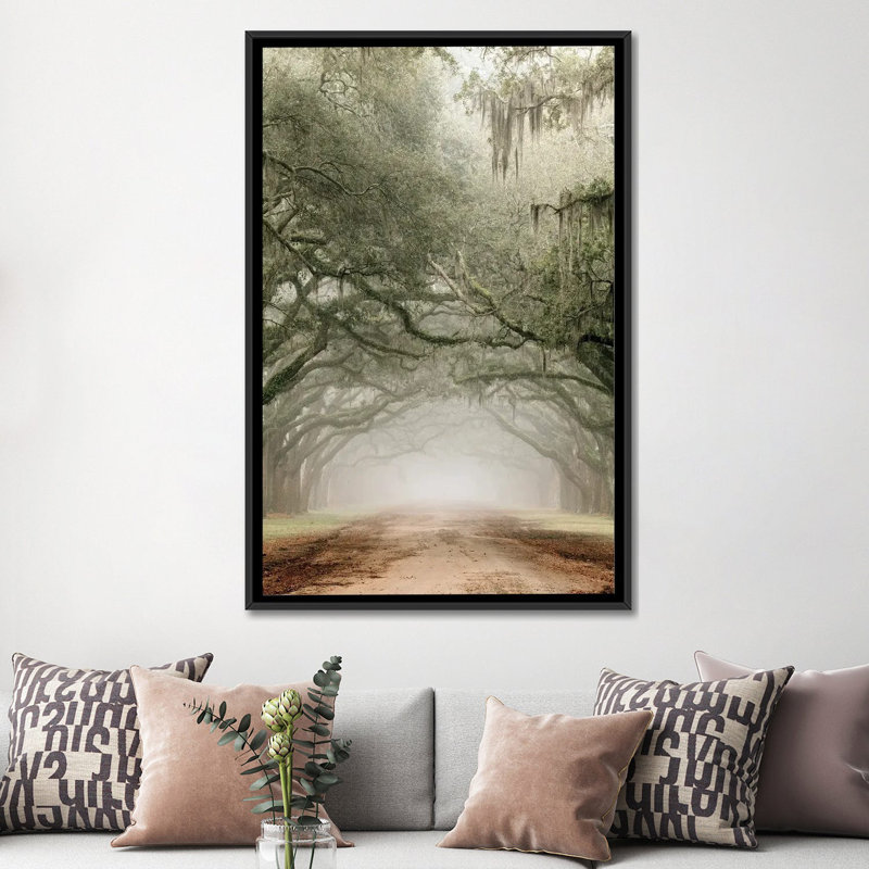 Plantation Drive, 60" H x 40" W x 1.5" D, Black Floater Framed Canvas