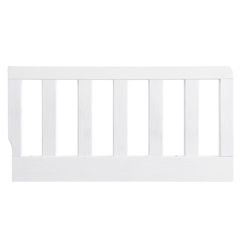  Toddler Bed Rail, Rustic White