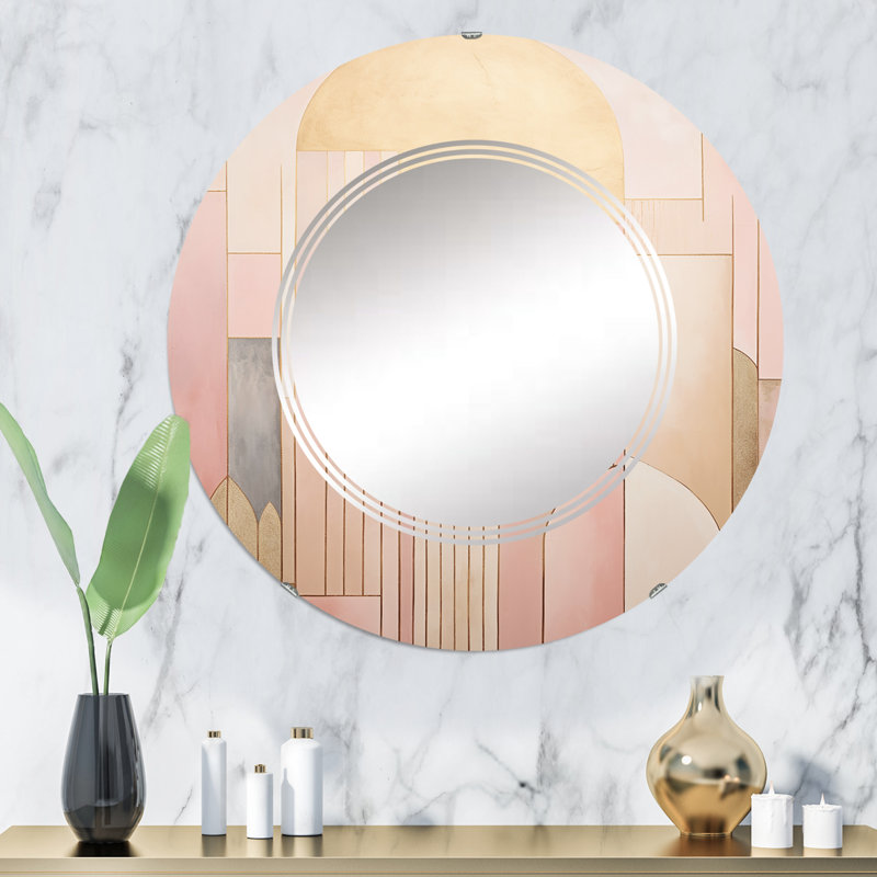Megill - Miroir mural moderne rond, 32 po x 32 po