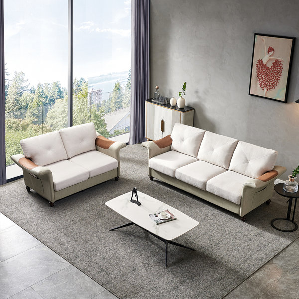 Red Barrel Studio® 2 - Piece Faux Leather Living Room Set | Wayfair