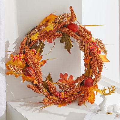 Faux Lighted Mixed Assortment 50cm Wreath