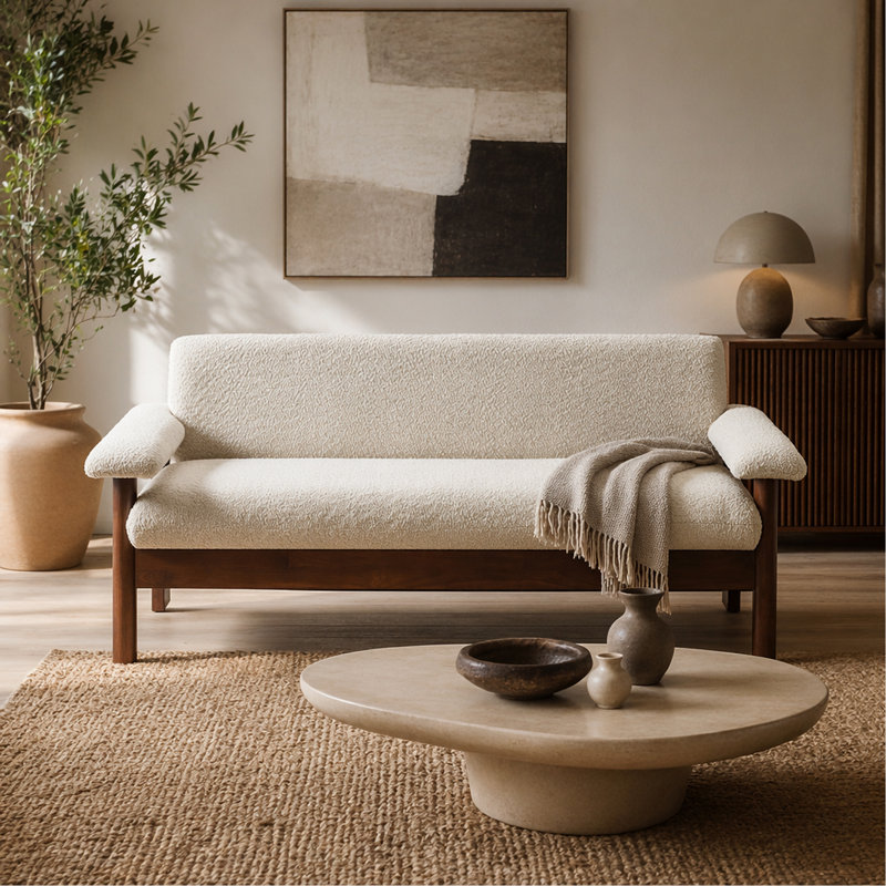 Canapé 2 places avec causeuse Modern, Le beige ne s'applique pas