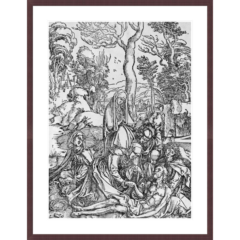Le Christ en deuil par la Vierge et les saints de la série «The Great Passion» par Albrecht Dürer, impression giclée sur cadre
