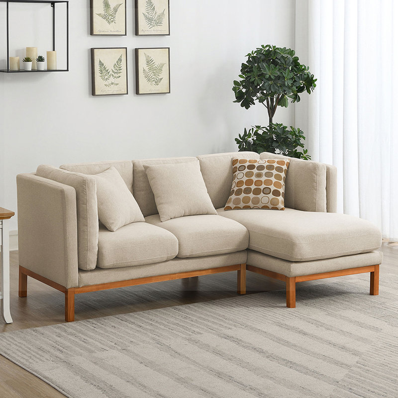 Canapé modulaire moderne 75 * 50 ", Mélange de lin beige