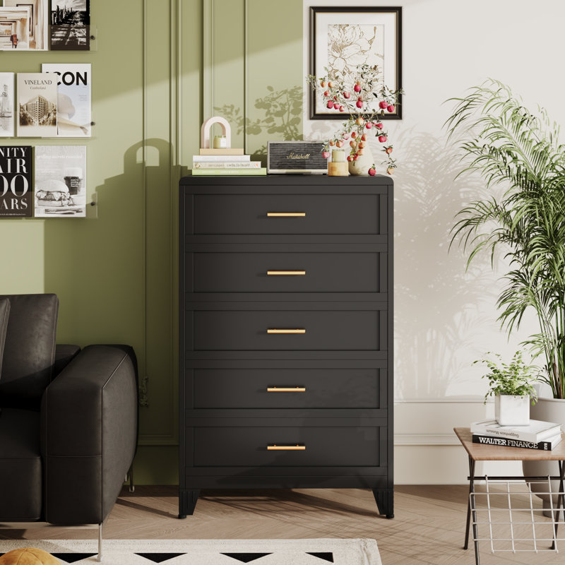 Freestanding Metal 5 Smartt With Arc Edge, Black