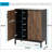 Modern Style 5-Tier Shoe Cabinet with Geometric Doors and Removable Shelves for Entryways and Bedrooms-1707098528