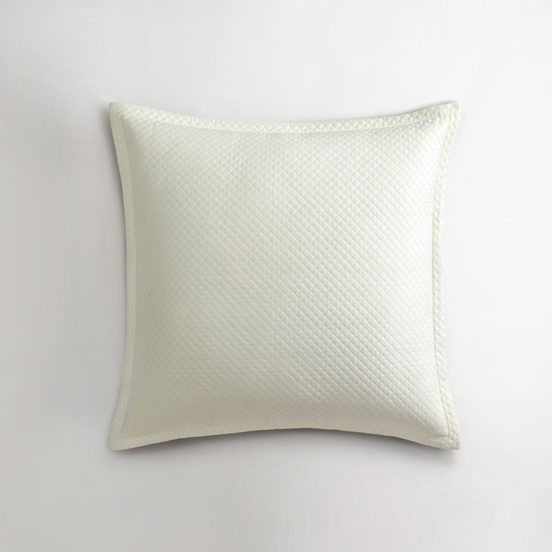 Diamond Quilted Euro Sham, Ivory
